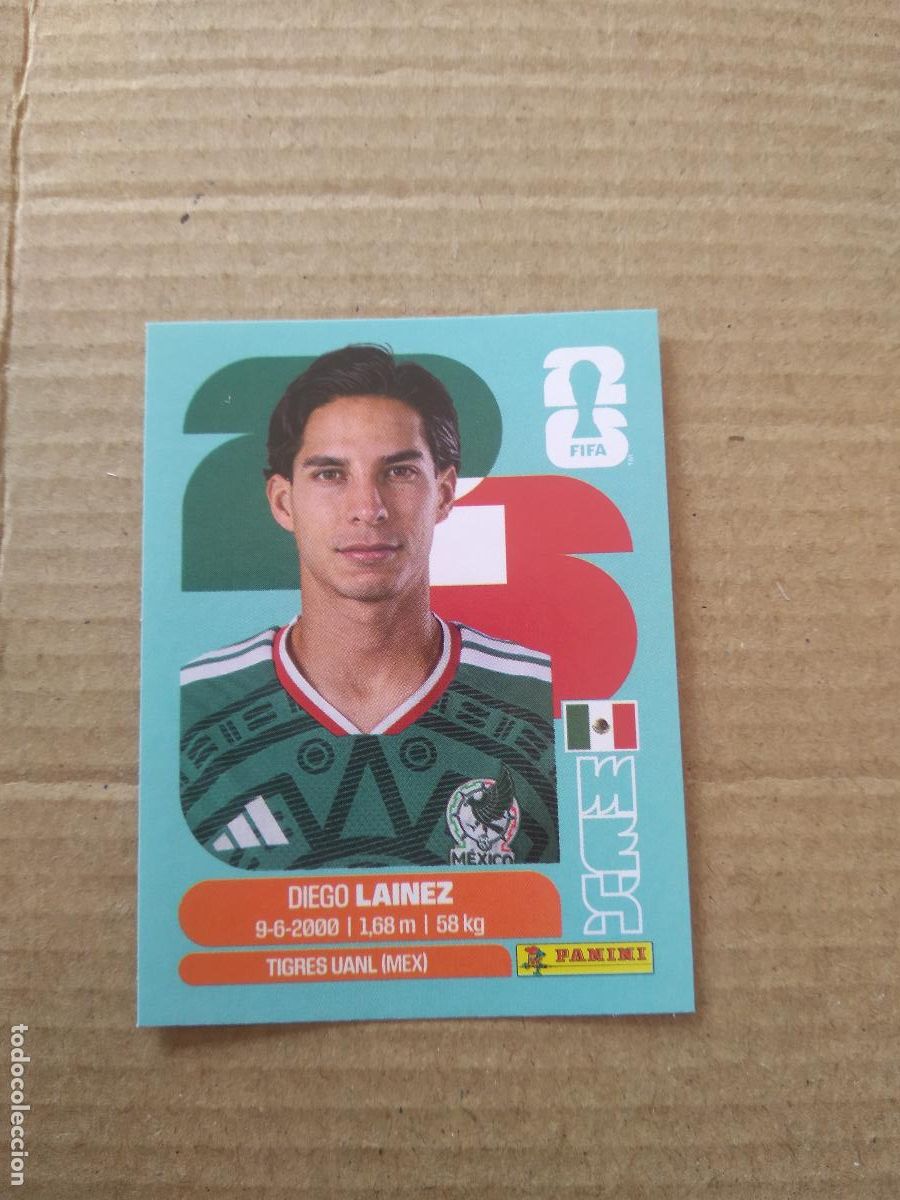 Cromos de f&uacute;tbol: MEX 8 DIEGO LAINEZ MEXICO CROMO FUTBOL PANINI MUNDIAL 2026 WORLD CUP COPA DEL MUNDO