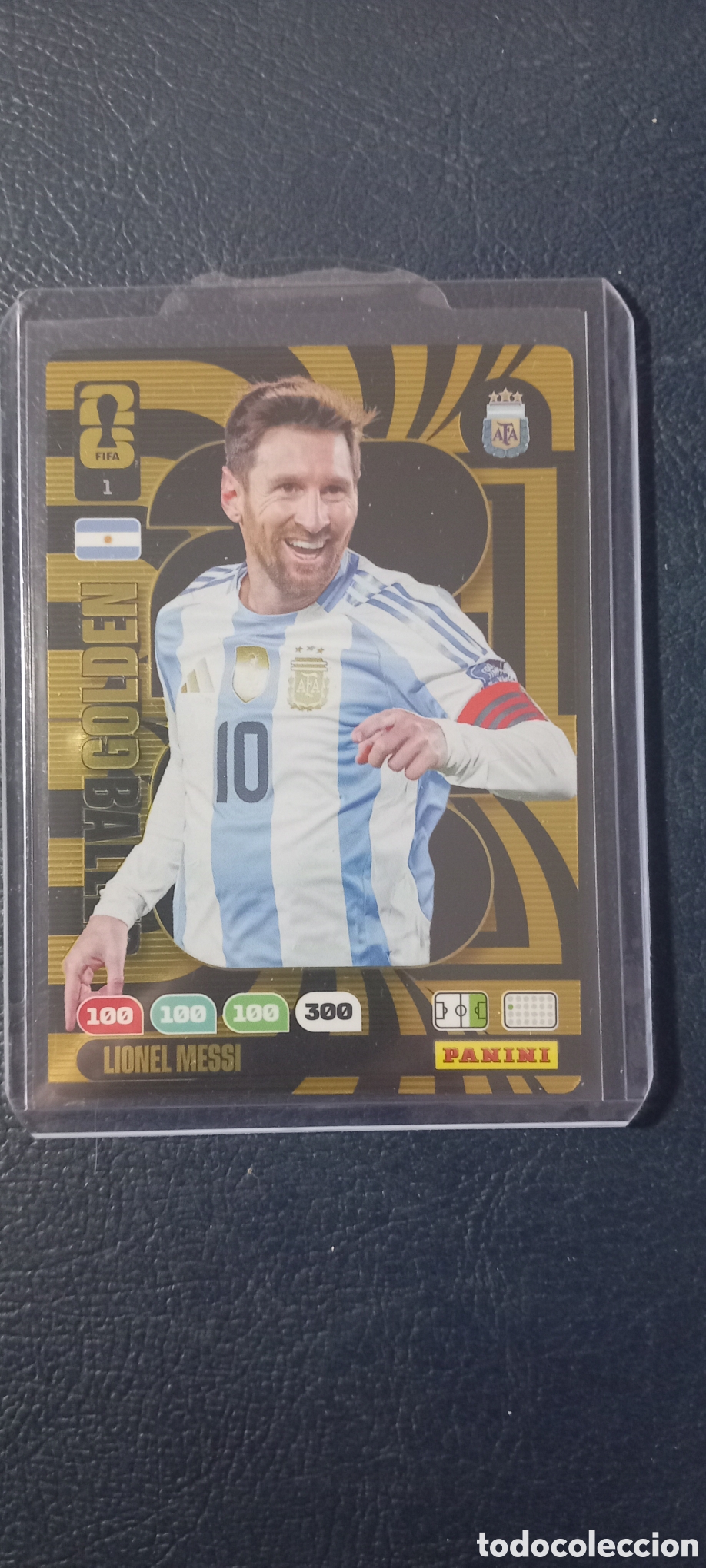 Cromos de f&uacute;tbol: Messi GOLDEN BALLER WORD CUP 2026