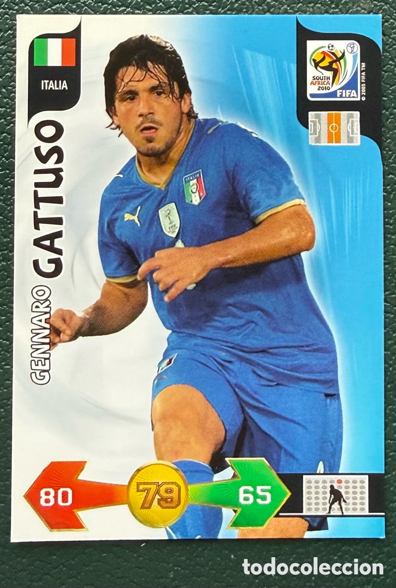 Figurine di Calcio: GENNARO GATTUSO ITALIA FICHAS ALBUM ADRENALYN XL MUNDIAL SOUTH AFRICA 2010