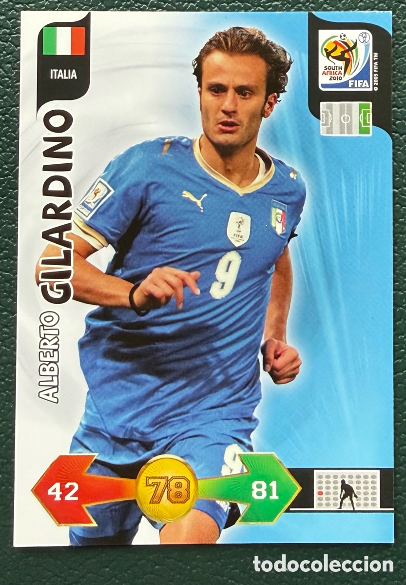 Cromos de Futebol: ALBERTO GILARDINO ITALIA FICHAS ALBUM ADRENALYN XL MUNDIAL SOUTH AFRICA 2010