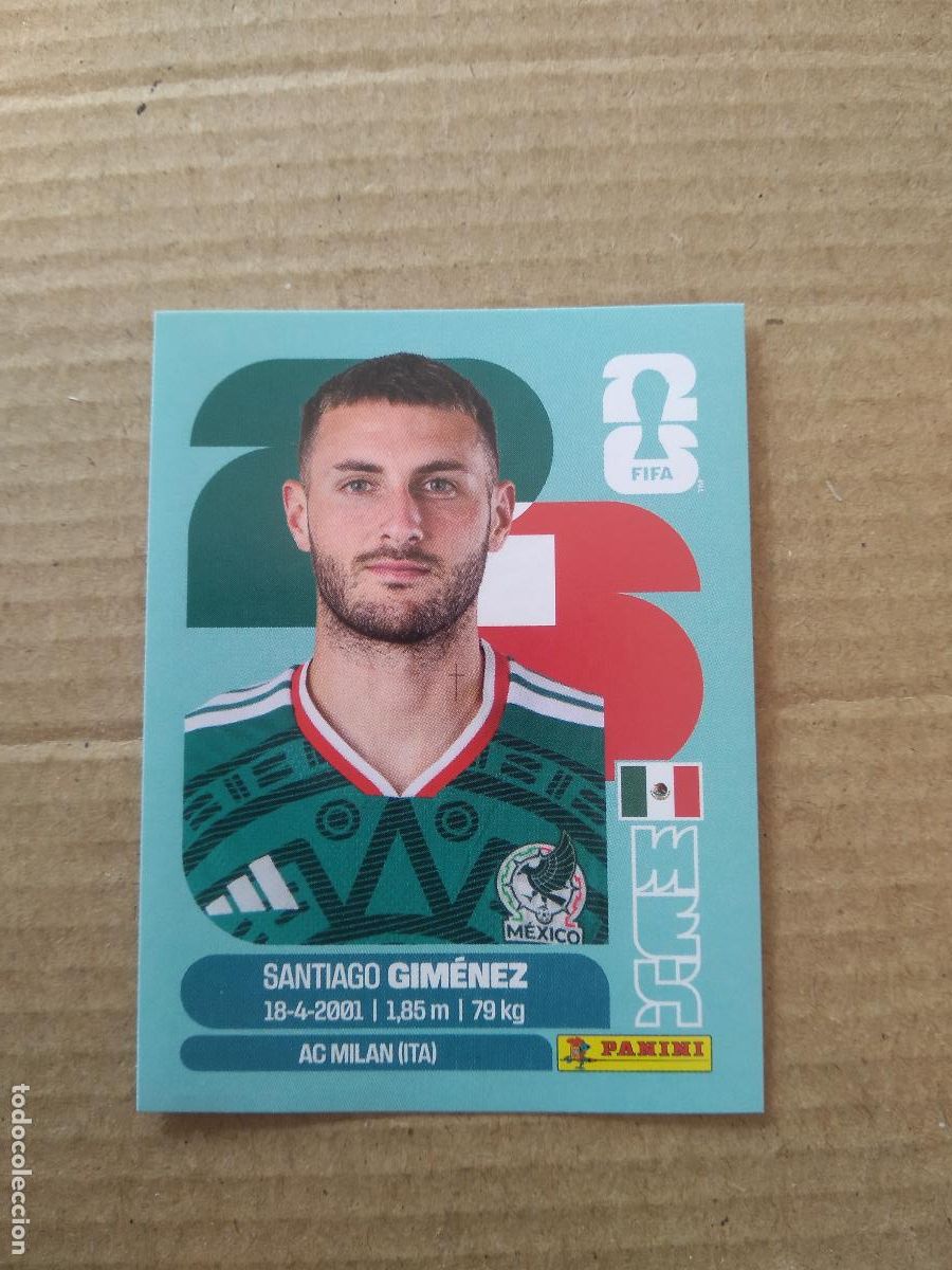Cromos de f&uacute;tbol: MEX 16 SANTIAGO GIMENEZ MEXICO CROMO FUTBOL PANINI MUNDIAL 2026 WORLD CUP COPA DEL MUNDO