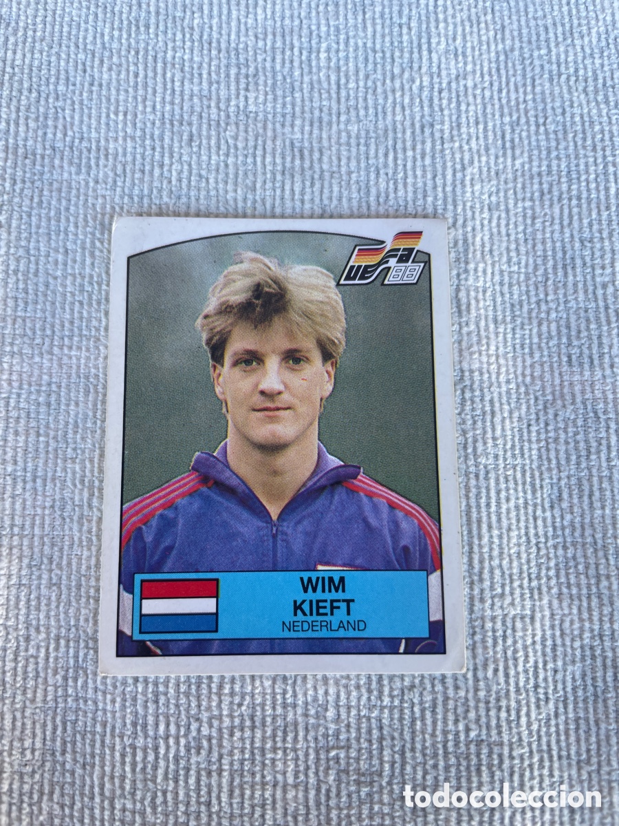 Football Stickers: EURO 88 cromo 231 WIM KIEFT Sin Pegar