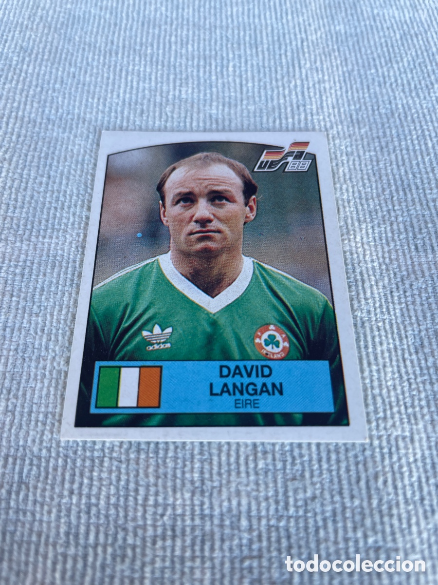 Fu&szlig;ball-Sticker: EURO 88 cromo 190 DAVID LANGAN Sin Pegar