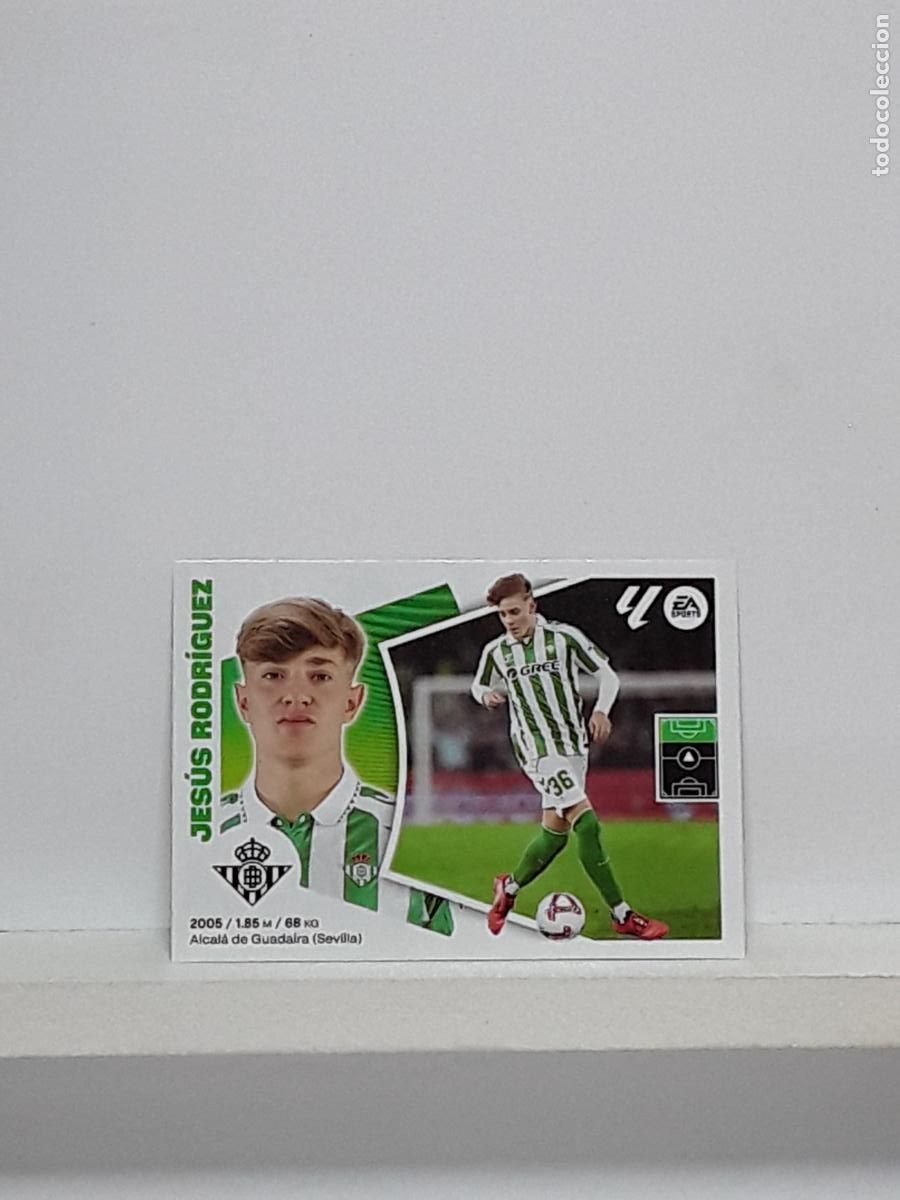 Cromos de f&uacute;tbol: LALIGA ESTE 2024 2025 EA SPORTS 24 25 ALBUM PANINI LIGA N 10 BETIS MERCADO INVIERNO JESUS RODRIGUEZ