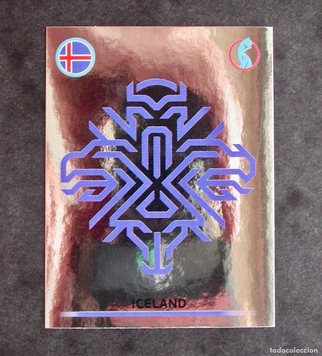Cromos de f&uacute;tbol: 346 ESCUDO / ICELAND / UEFA EURO WOMEN'S 2022 / ENGLAND / PANINI