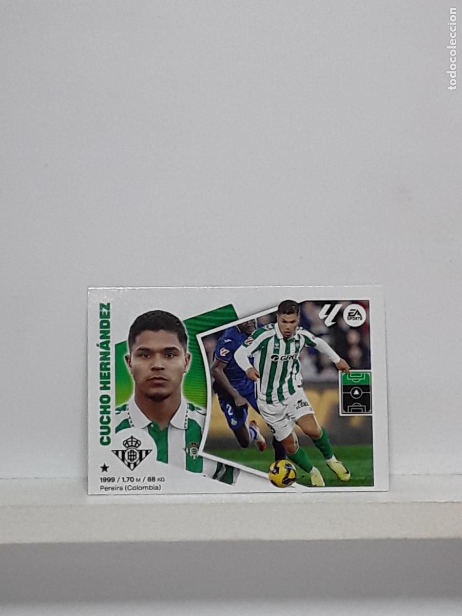 Cromos de f&uacute;tbol: LALIGA ESTE 2024 2025 EA SPORTS 24 25 ALBUM PANINI LIGA N 12 BETIS MERCADO INVIERNO CUCHO HERNANDEZ