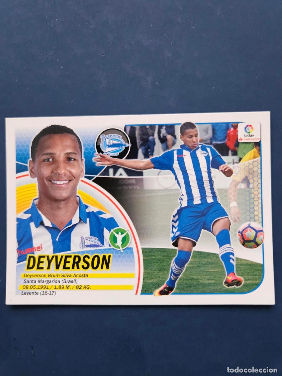 Figurine di Calcio: FICHAJE 8 DEYVERSON ALAVES LOGO NUEVO LIGA ESTE 16 17 2016 2017 SIN PEGAR NUNCA PEGADO