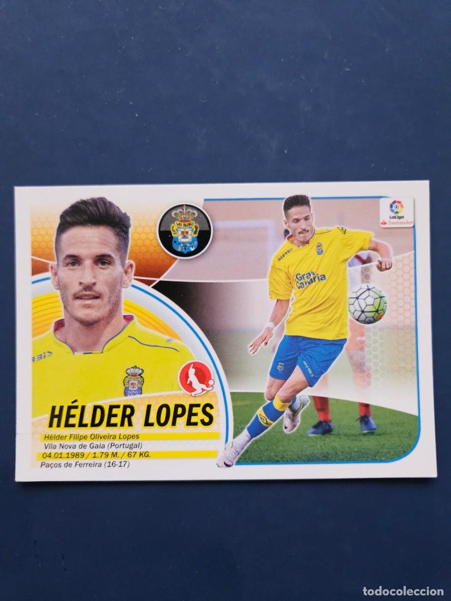 Cromos de f&uacute;tbol: FICHAJE 9 HELDER LOPES LAS PALMAS LOGO NUEVO LIGA ESTE 16 17 2016 2017 SIN PEGAR NUNCA PEGADO