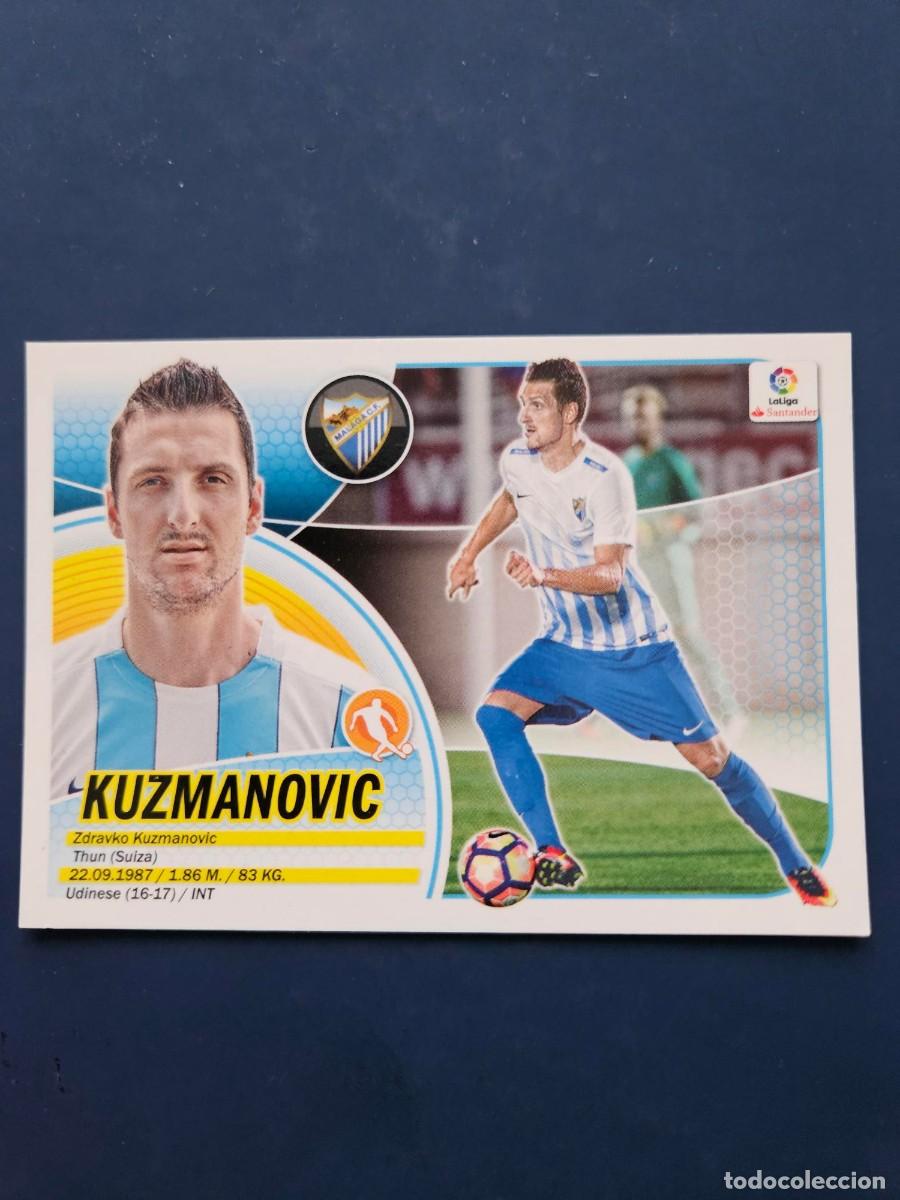 Cromos de f&uacute;tbol: FICHAJE 14 KUZMANOVIC MALAGA LOGO NUEVO LIGA ESTE 16 17 2016 2017 SIN PEGAR NUNCA PEGADO