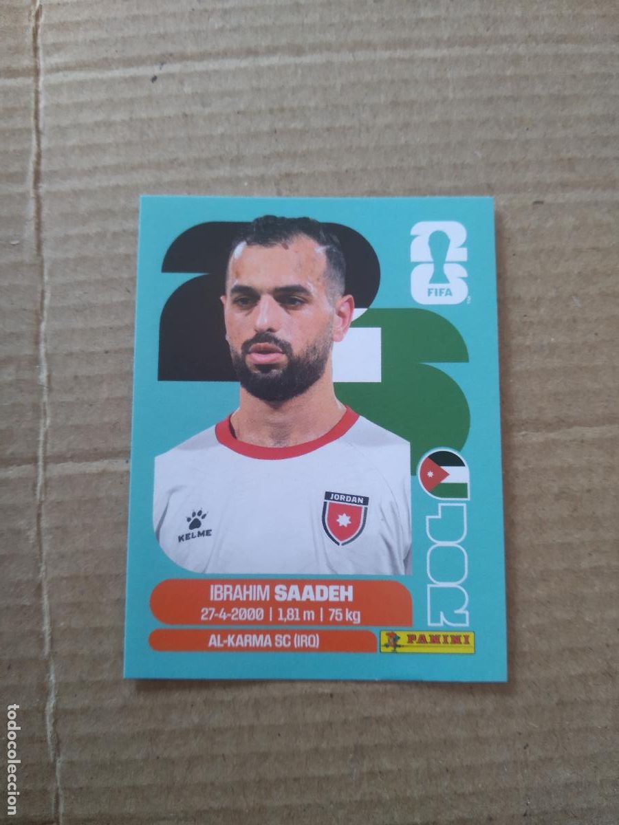 Cromos de f&uacute;tbol: JOR 9 IBRAHIM SAADEH JORDANIA CROMO FUTBOL PANINI MUNDIAL 2026 WORLD CUP COPA DEL MUNDO