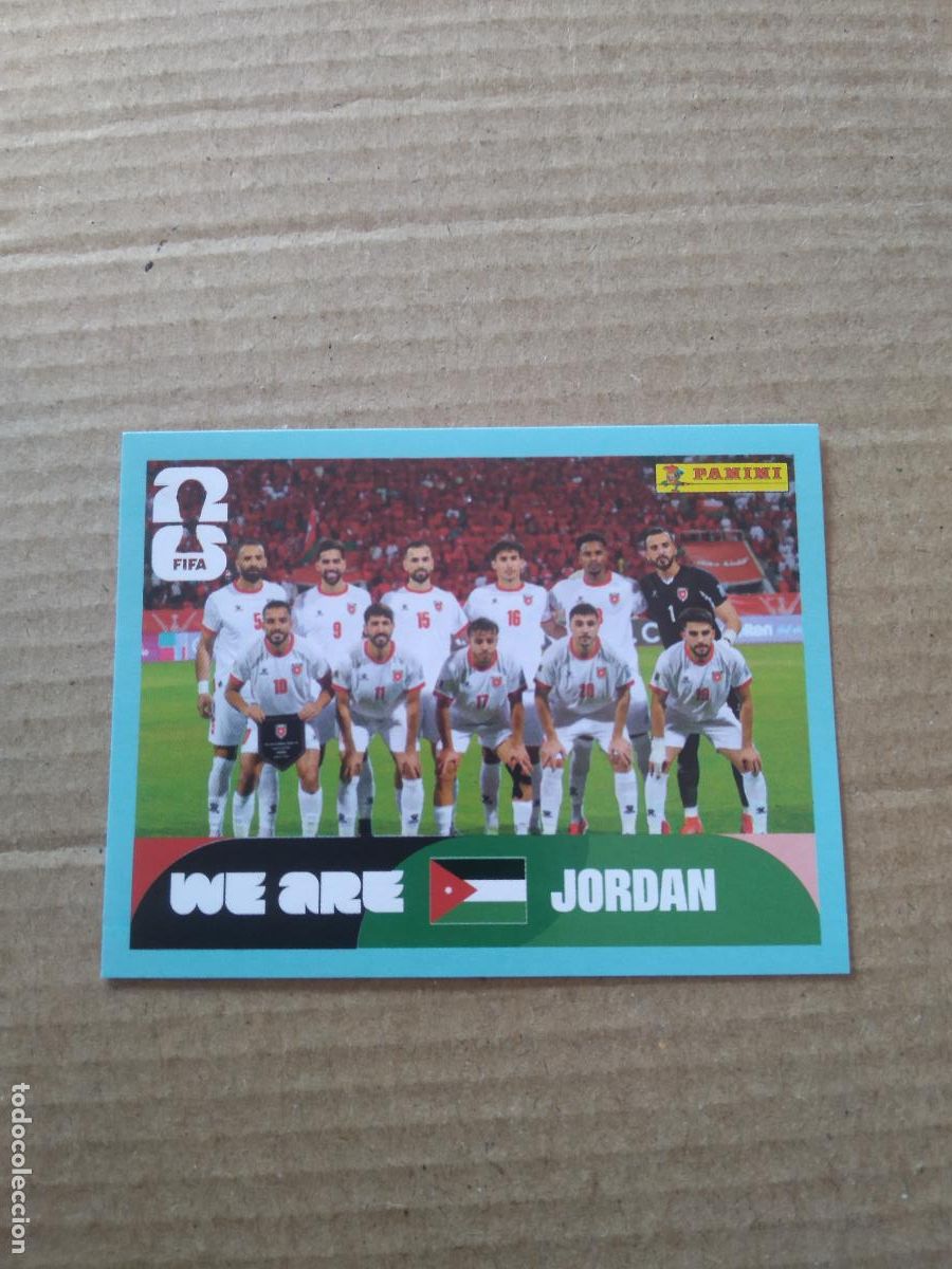 Cromos de f&uacute;tbol: JOR 13 EQUIPO PLANTILLA JORDANIA CROMO FUTBOL PANINI MUNDIAL 2026 WORLD CUP COPA DEL MUNDO