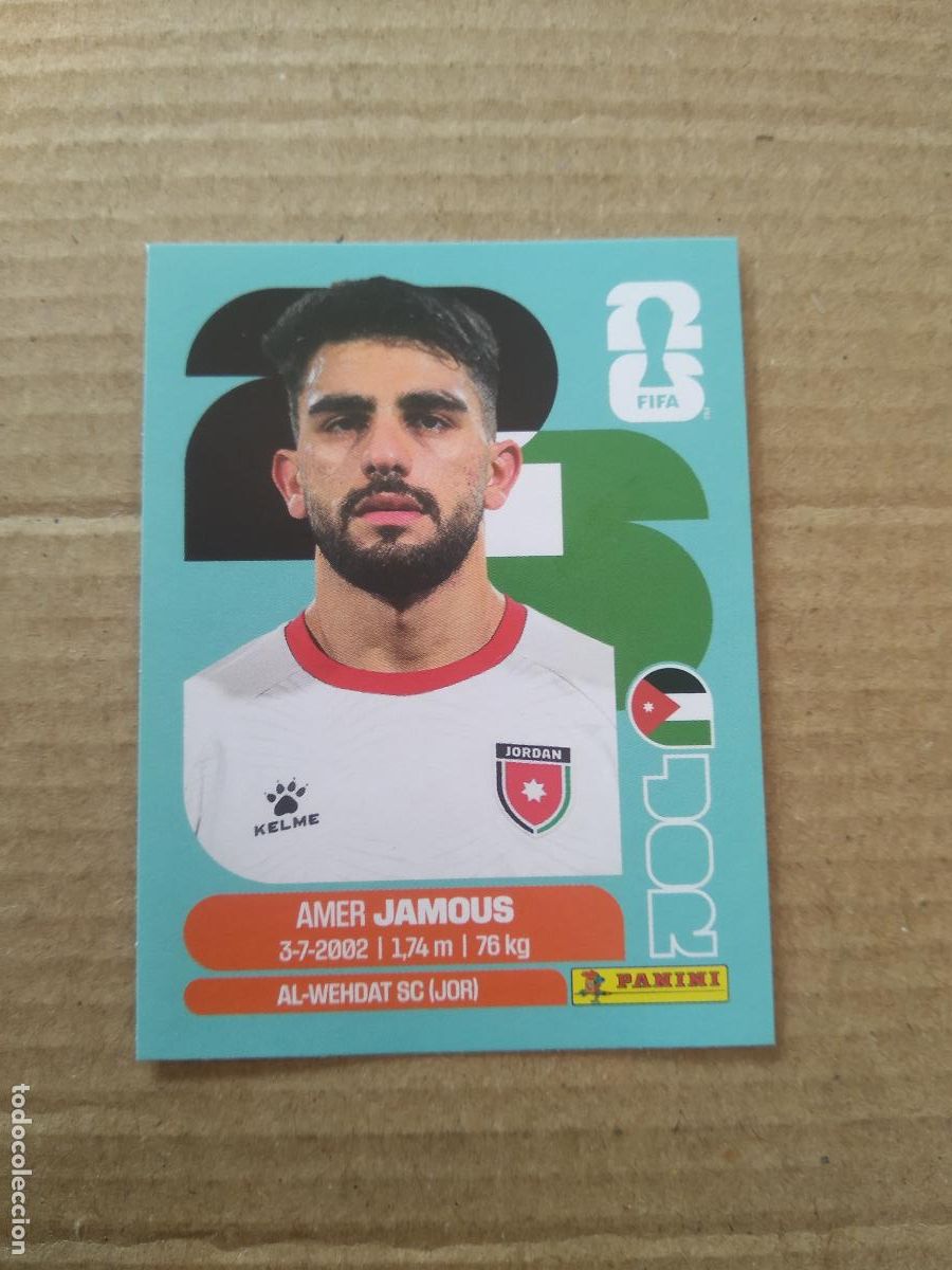 Cromos de f&uacute;tbol: JOR 14 AMER JAMOUS JORDANIA CROMO FUTBOL PANINI MUNDIAL 2026 WORLD CUP COPA DEL MUNDO