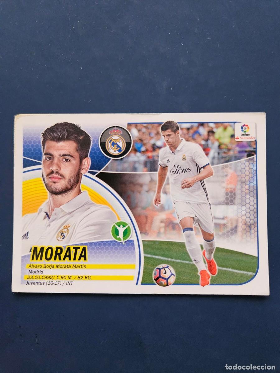 Cromos de f&uacute;tbol: FICHAJE 23 MORATA REAL MADRID LOGO NUEVO LIGA ESTE 16 17 2016 2017 SIN PEGAR NUNCA PEGADO