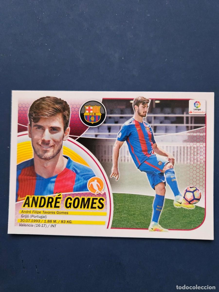 Cromos de f&uacute;tbol: FICHAJE 24 ANDRE GOMES BARCELONA LOGO NUEVO LIGA ESTE 16 17 2016 2017 SIN PEGAR NUNCA PEGADO