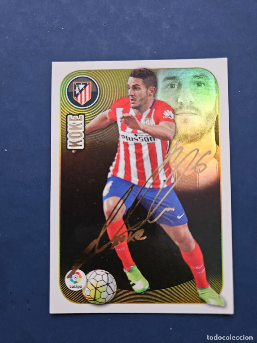 Football Stickers: N&ordm; 9 KOKE ATLETICO MADRID SERIE ORO LIGA ESTE 16 17 2016 2017 SIN PEGAR NUNCA PEGADO