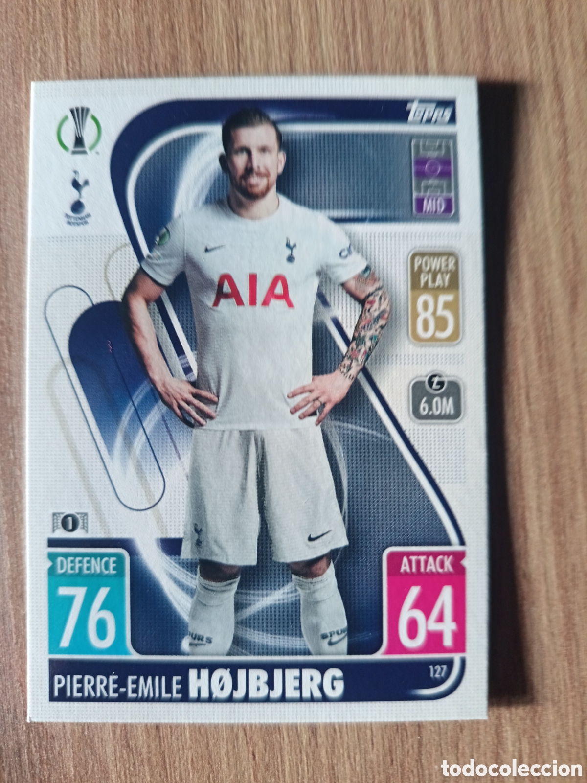 Football Stickers: 127 Hojbjerg CHAMPIONS LEAGUE MATCH ATTAX TOPPS 2021-2022 21-22