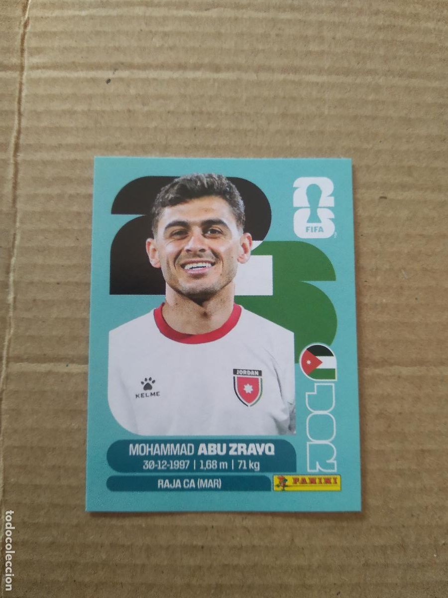 Cromos de f&uacute;tbol: JOR 19 MOHAMMAD ABU ZRAYQ JORDANIA CROMO FUTBOL PANINI MUNDIAL 2026 WORLD CUP COPA DEL MUNDO