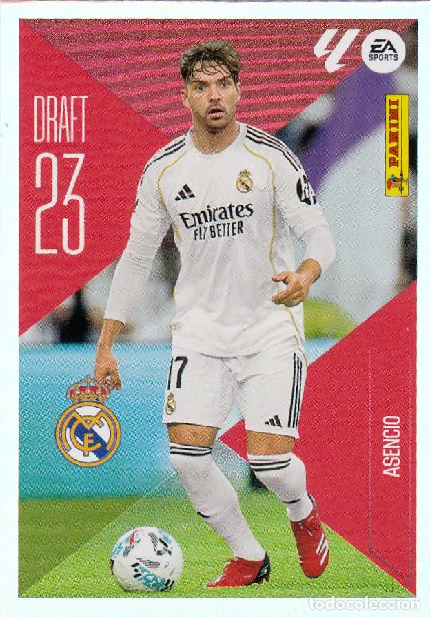 Cromos de f&uacute;tbol: ESTE 2026-27 * ASENCIO * DRAFT 23 N&ordm; 1 - DEL R. MADRID (NUEVO DE SOBRE) (A-20)