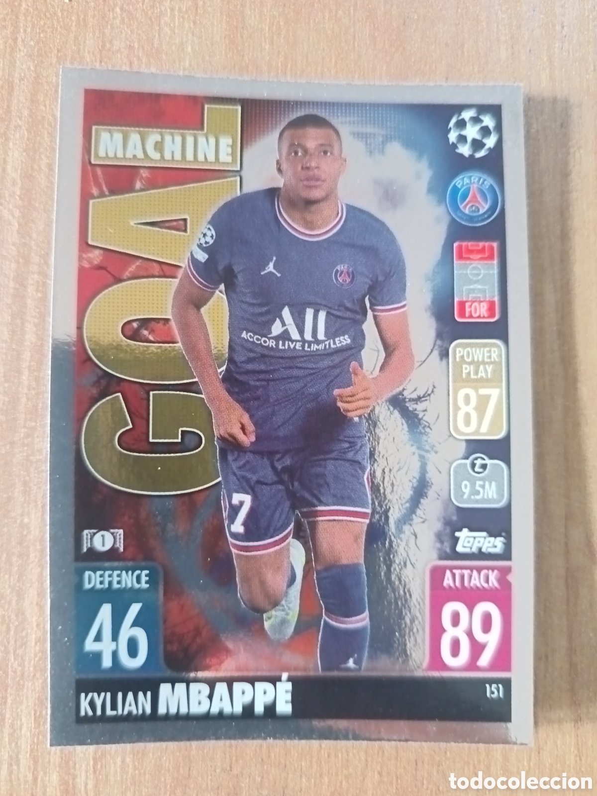 Cromos de f&uacute;tbol: 151 Mbappe CHAMPIONS LEAGUE MATCH ATTAX TOPPS 2021-2022 21-22