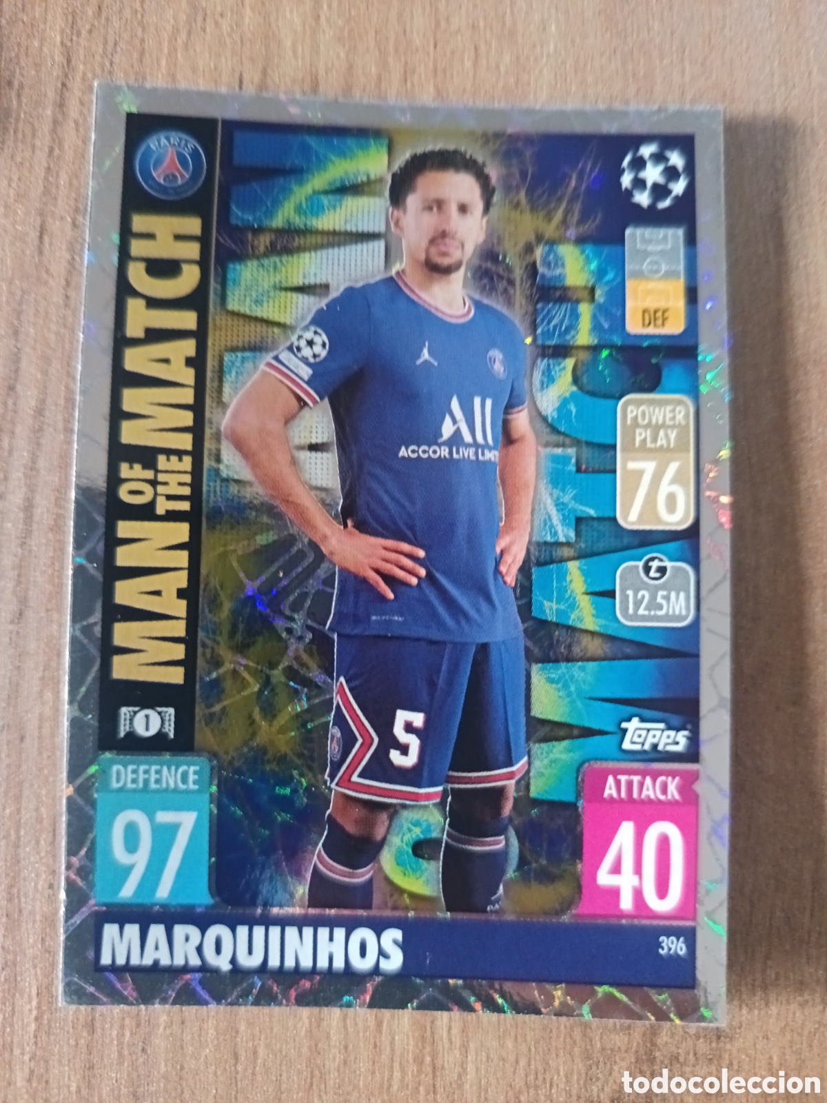 Cromos de f&uacute;tbol: 396 Marquinho CHAMPIONS LEAGUE MATCH ATTAX TOPPS 2021-2022 21-22