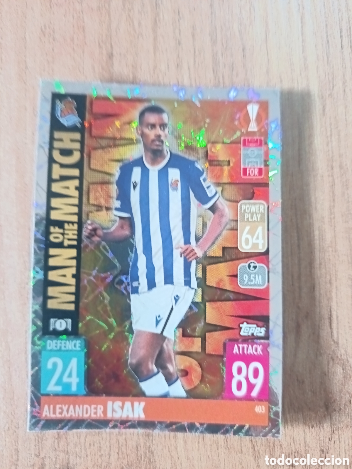Football Stickers: 403 Isak CHAMPIONS LEAGUE MATCH ATTAX TOPPS 2021-2022 21-22