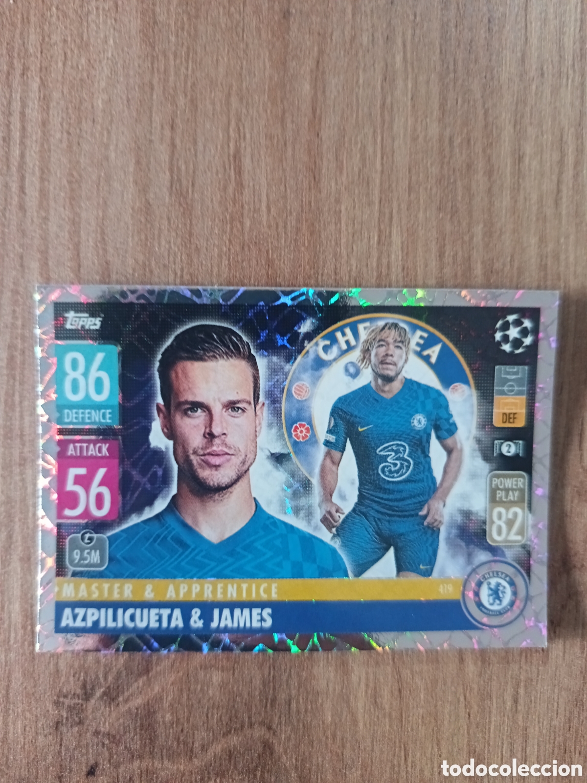 Cromos de f&uacute;tbol: Azpilicueta CHAMPIONS LEAGUE MATCH ATTAX TOPPS 2021-2022 21-22