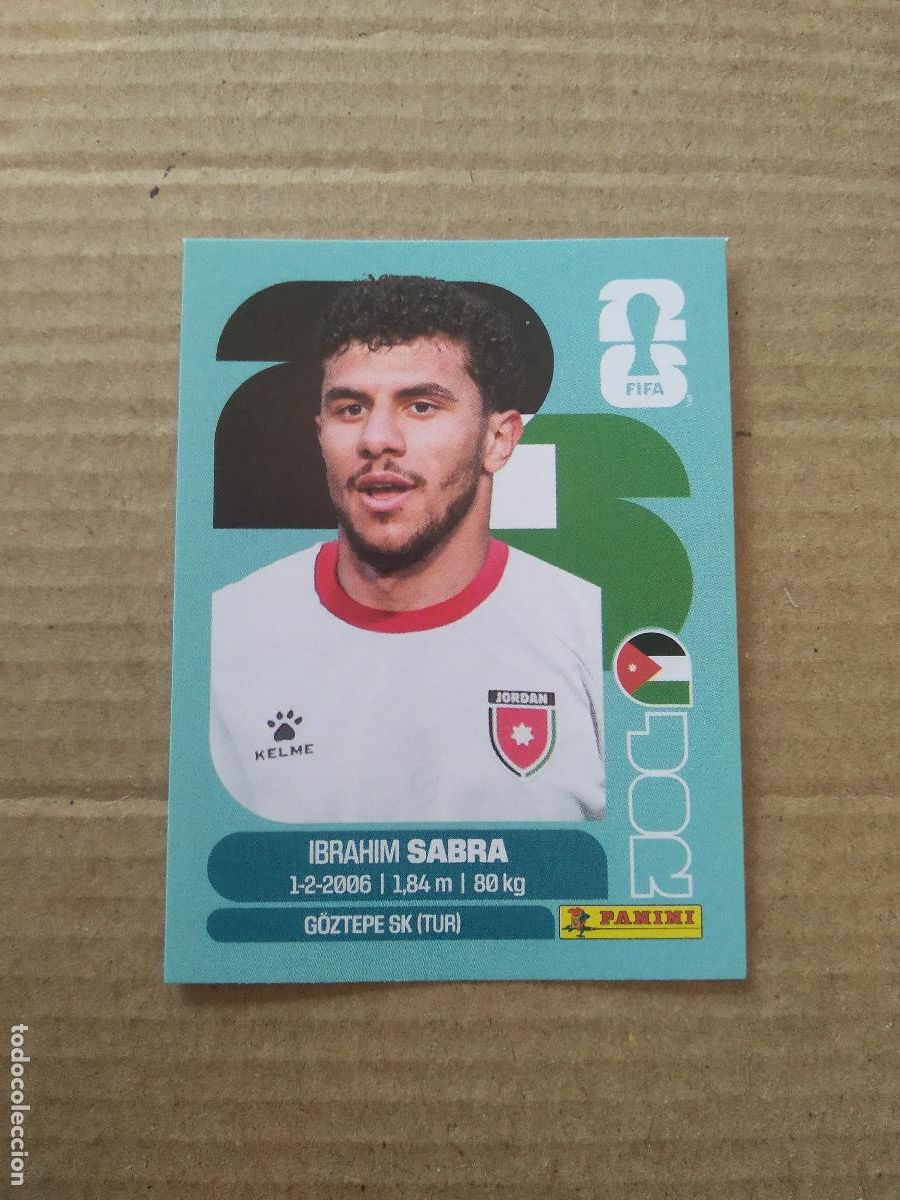 Cromos de f&uacute;tbol: JOR 20 ibrahim sabra JORDANIA CROMO FUTBOL PANINI MUNDIAL 2026 WORLD CUP COPA DEL MUNDO