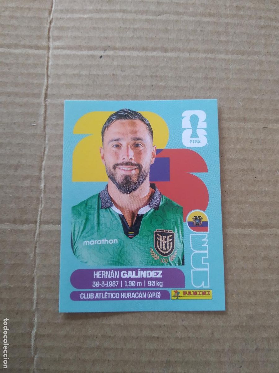 Cromos de f&uacute;tbol: ECU 2 HERNAN GALINDEZ ECUADOR CROMO FUTBOL PANINI MUNDIAL 2026 WORLD CUP COPA DEL MUNDO