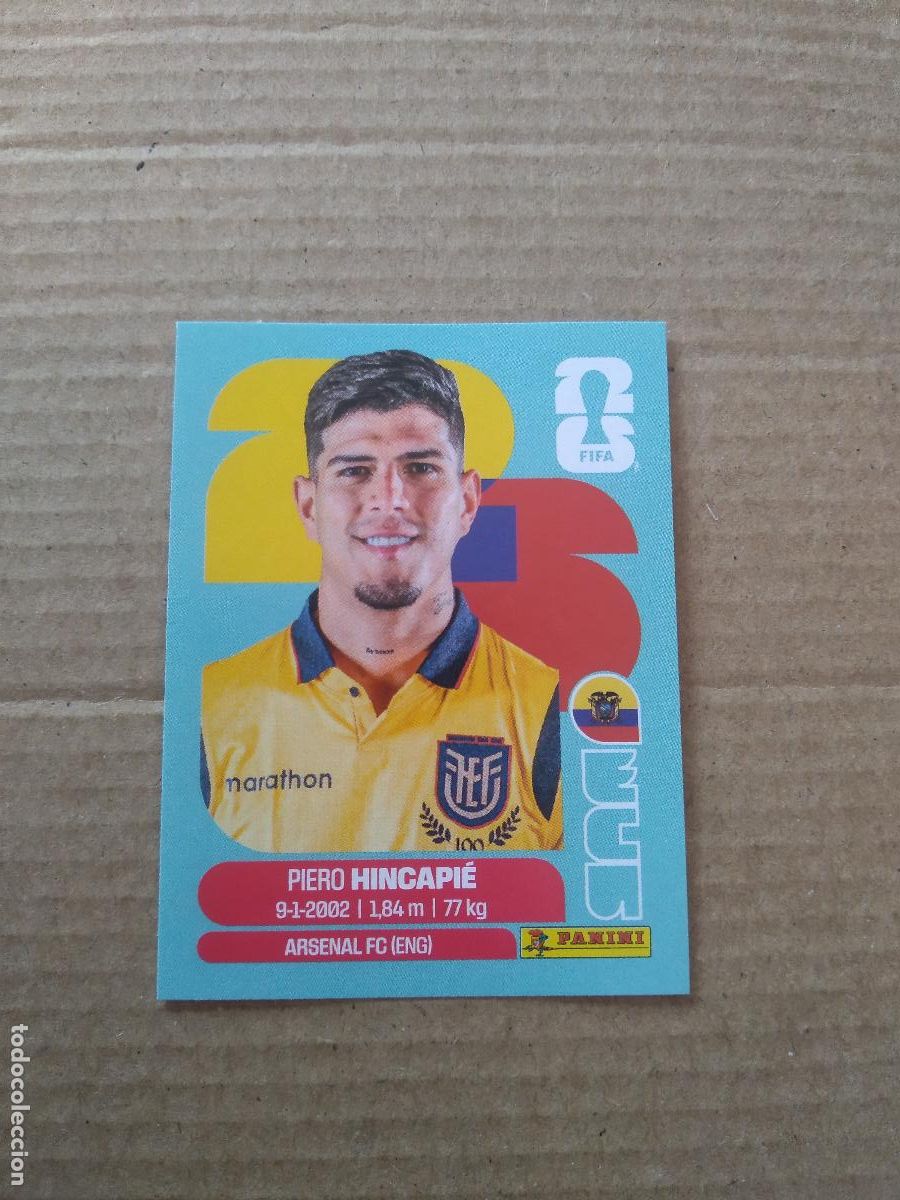 Cromos de f&uacute;tbol: ECU 4 PIERO HINCAPIE ECUADOR CROMO FUTBOL PANINI MUNDIAL 2026 WORLD CUP COPA DEL MUNDO