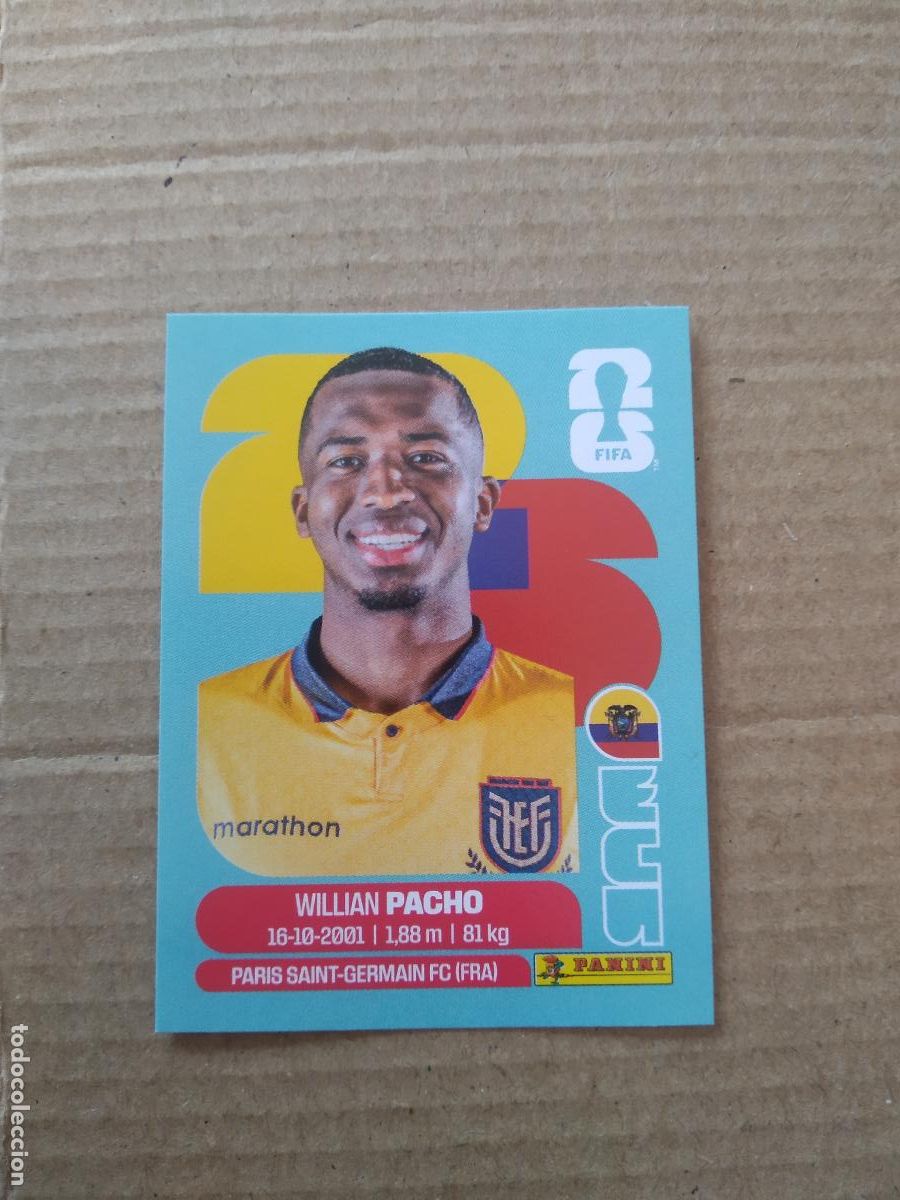 Cromos de f&uacute;tbol: ECU 6 WILLIAN PACHO ECUADOR CROMO FUTBOL PANINI MUNDIAL 2026 WORLD CUP COPA DEL MUNDO