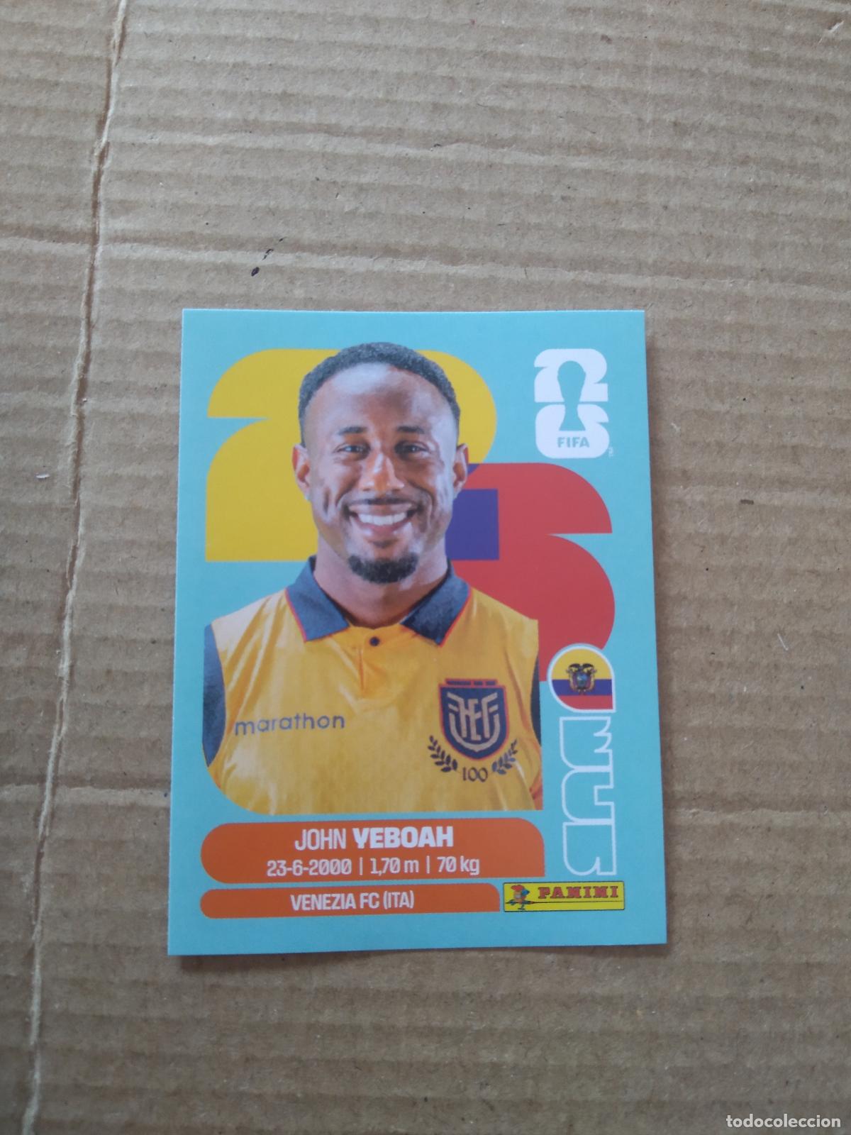 Cromos de f&uacute;tbol: ECU 14 JOHN YEBOAH ECUADOR CROMO FUTBOL PANINI MUNDIAL 2026 WORLD CUP COPA DEL MUNDO