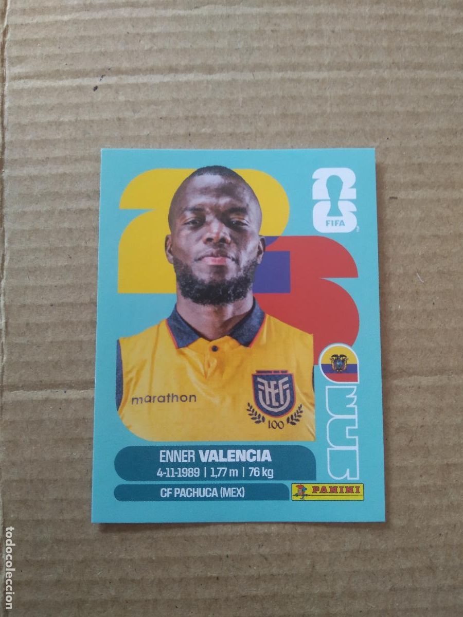 Cromos de f&uacute;tbol: ECU 20 ENNER VALENCIA ECUADOR CROMO FUTBOL PANINI MUNDIAL 2026 WORLD CUP COPA DEL MUNDO