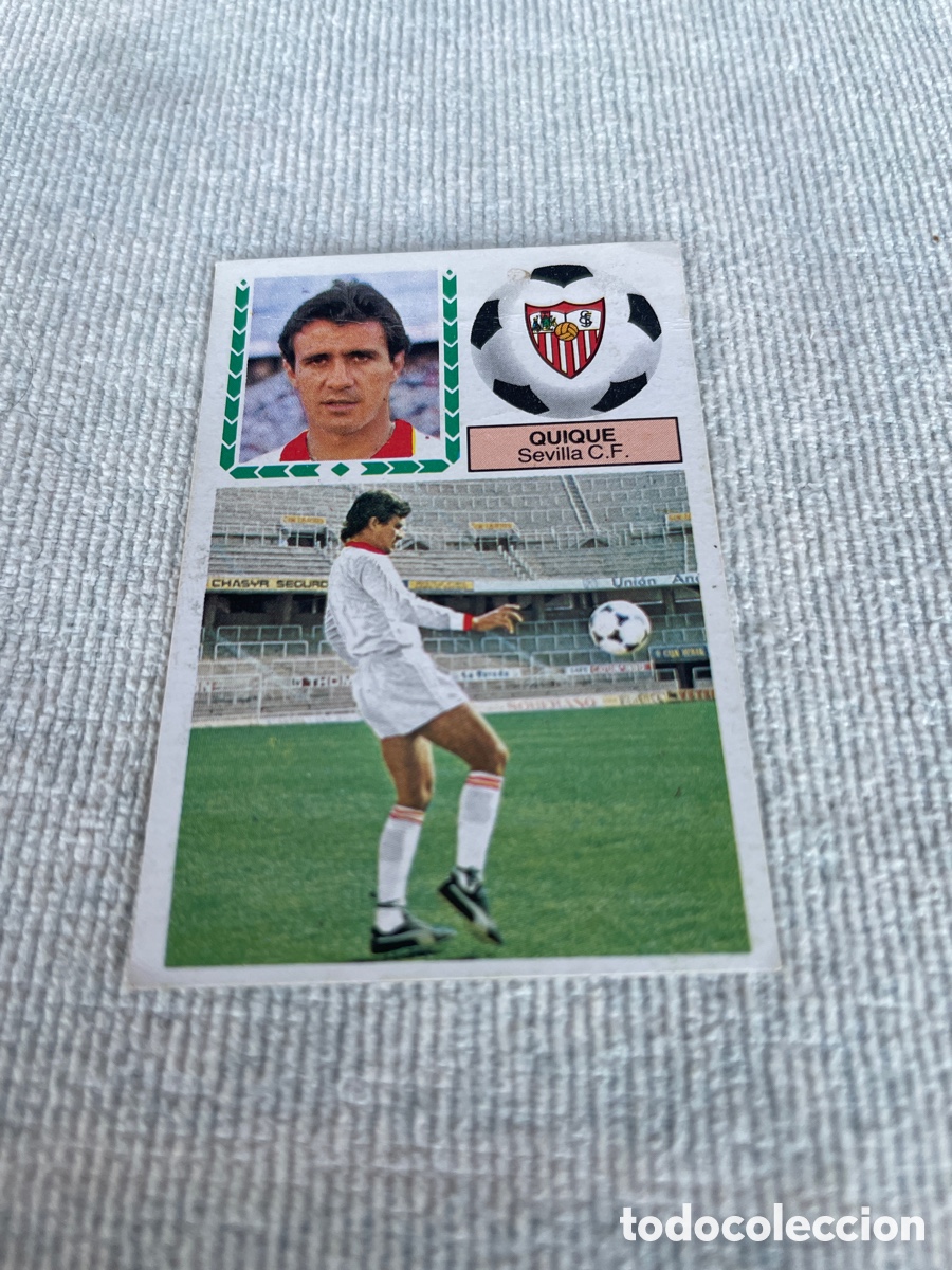 Cromos de f&uacute;tbol: LIGA 83 84 QUIQUE SEVILLA COLOCA Despegado