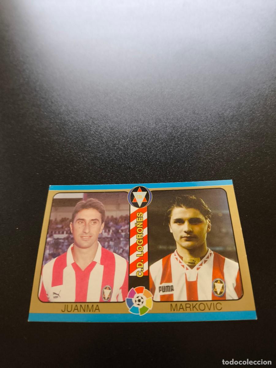 Cromos de f&uacute;tbol: 144 Juanma / Markovic LOGRO&Ntilde;ES MUNDICROMO LIGA FUTBOL TOTAL 1994 1995 94 95 NO PANINI LIGA ESTE
