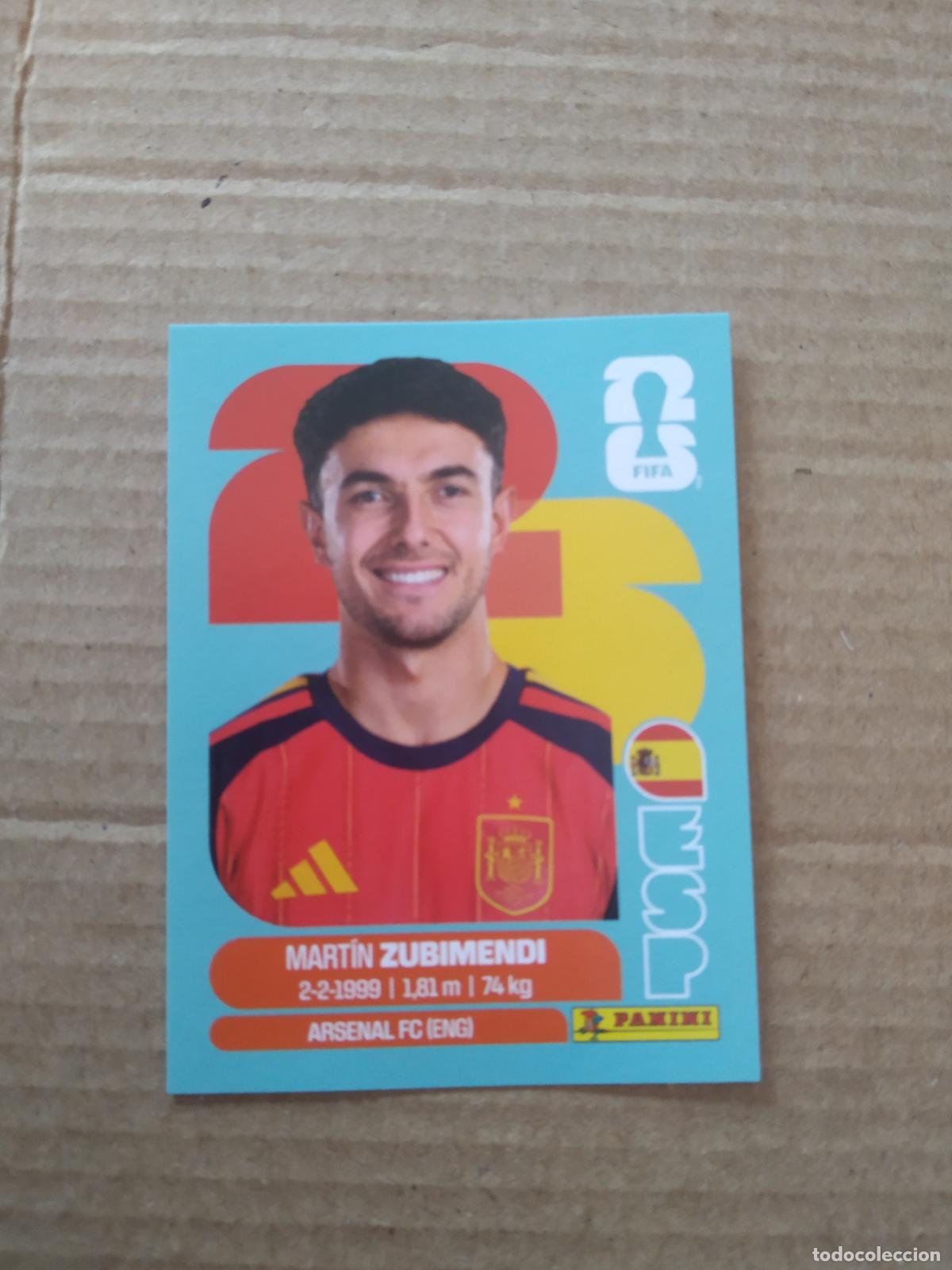 Cromos de f&uacute;tbol: ESP 9 zubimendi ESPA&Ntilde;A CROMO FUTBOL PANINI MUNDIAL 2026 WORLD CUP COPA DEL MUNDO