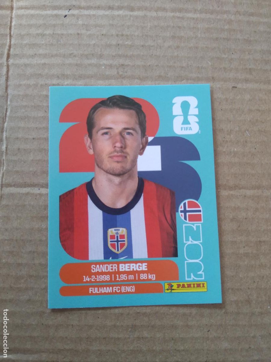 Cromos de f&uacute;tbol: NOR 11 SANDER BERGE NORUEGA CROMO FUTBOL PANINI MUNDIAL 2026 WORLD CUP COPA DEL MUNDO