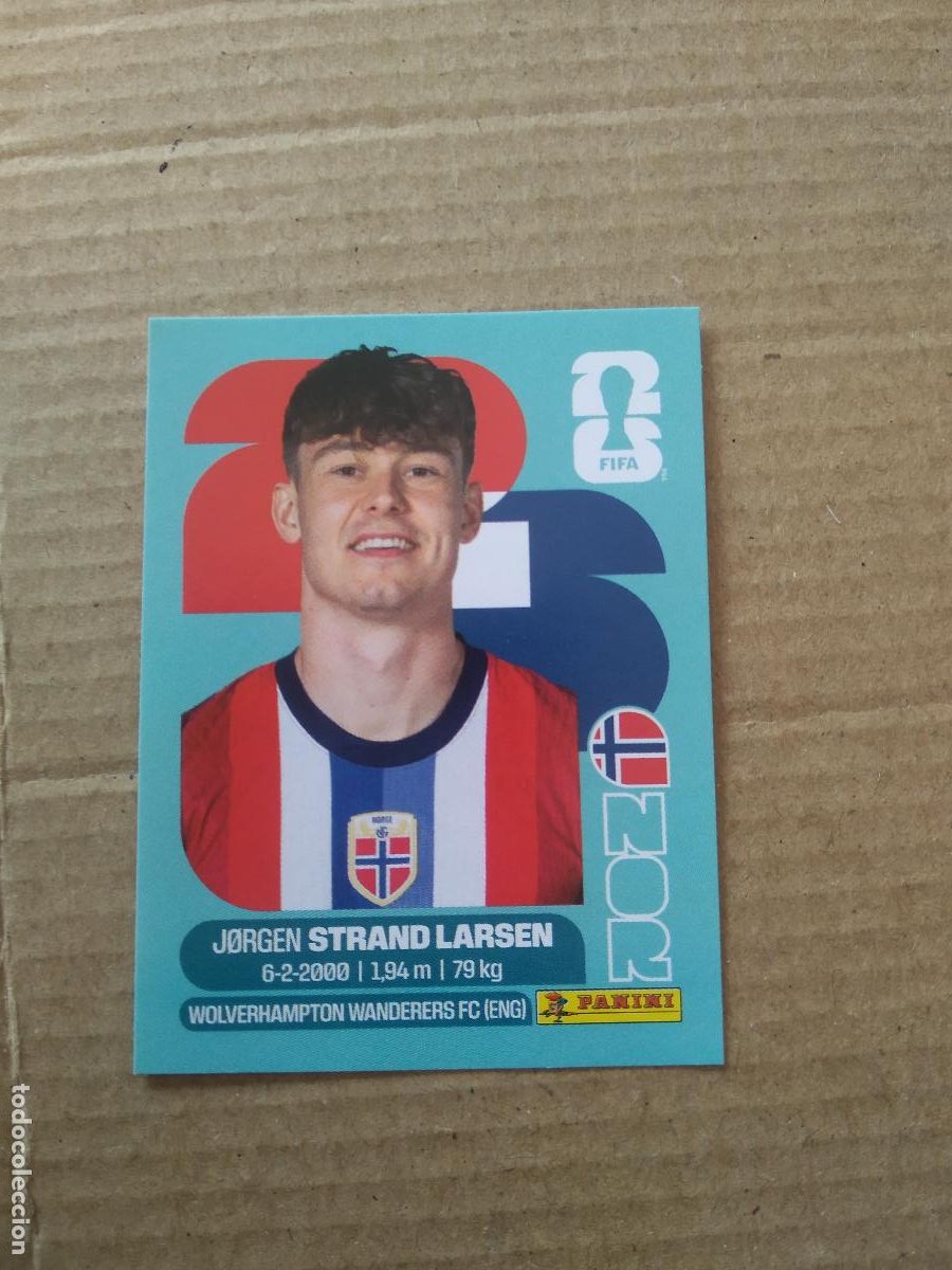 Cromos de f&uacute;tbol: NOR 18 JORGEN STRAND LARSEN NORUEGA CROMO FUTBOL PANINI MUNDIAL 2026 WORLD CUP COPA DEL MUNDO