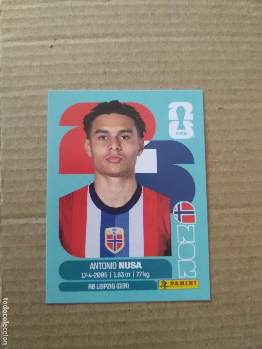 Cromos de f&uacute;tbol: NOR 19 ANTONIO NUSA NORUEGA CROMO FUTBOL PANINI MUNDIAL 2026 WORLD CUP COPA DEL MUNDO
