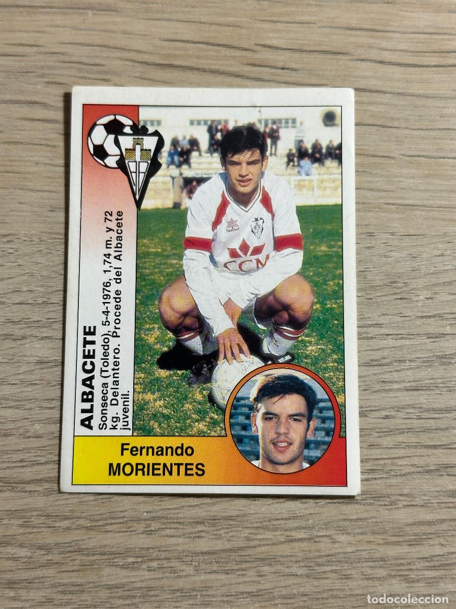 Cromos de f&uacute;tbol: MORIENTES ALBACETE n&ordm; 14 PANINI LIGA 94 95 CROMO SIN PEGAR NUNCA PEGADO