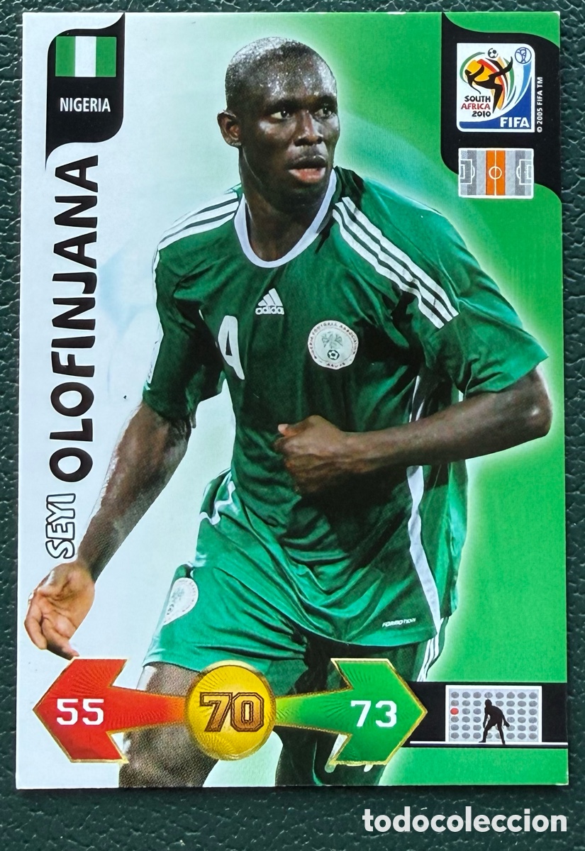 Fu&szlig;ball-Sticker: SEYI OLOFINJANA NIGERIA FICHAS ALBUM ADRENALYN XL MUNDIAL SOUTH AFRICA 2010