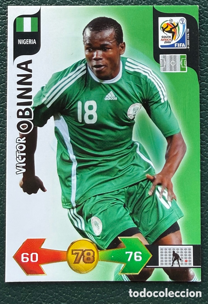 Fu&szlig;ball-Sticker: VICTOR OBINNA NIGERIA FICHAS ALBUM ADRENALYN XL MUNDIAL SOUTH AFRICA 2010