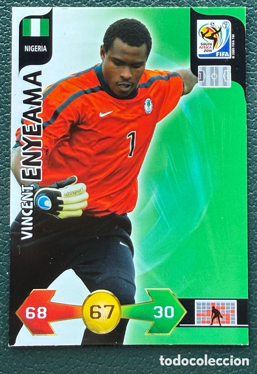 Fu&szlig;ball-Sticker: VINCENT ENYEAMA NIGERIA FICHAS ALBUM ADRENALYN XL MUNDIAL SOUTH AFRICA 2010