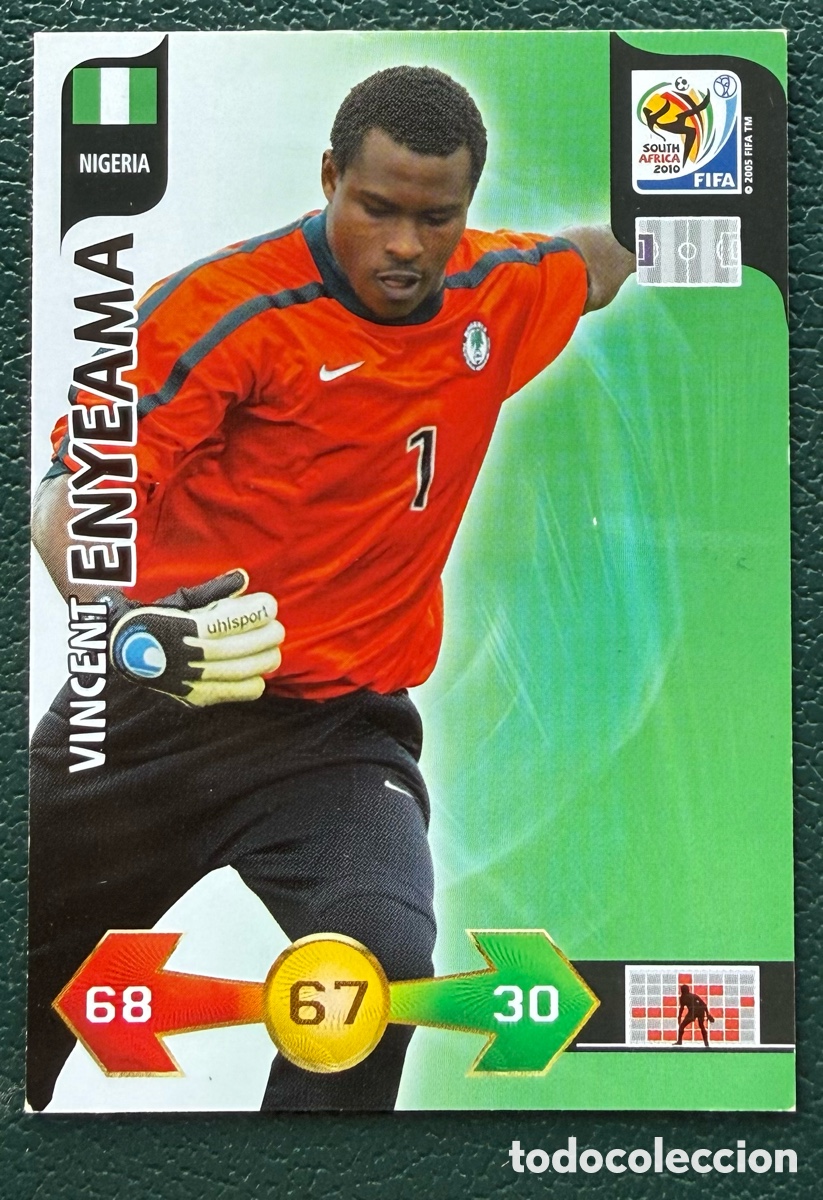 Fu&szlig;ball-Sticker: VINCENT ENYEAMA NIGERIA FICHAS ALBUM ADRENALYN XL MUNDIAL SOUTH AFRICA 2010