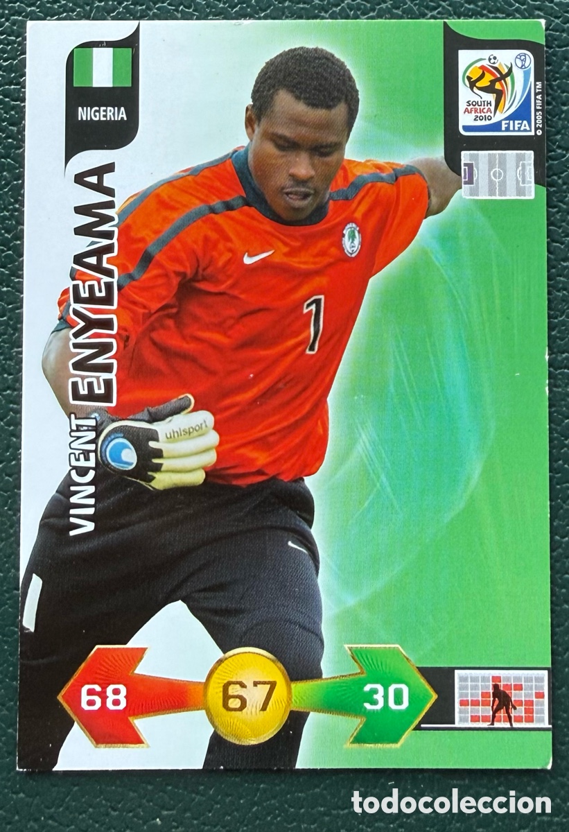 Fu&szlig;ball-Sticker: VINCENT ENYEAMA NIGERIA FICHAS ALBUM ADRENALYN XL MUNDIAL SOUTH AFRICA 2010