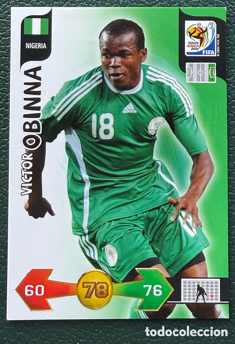 Fu&szlig;ball-Sticker: VICTOR OBINNA NIGERIA FICHAS ALBUM ADRENALYN XL MUNDIAL SOUTH AFRICA 2010