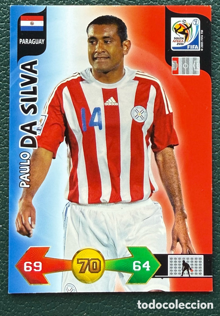Fu&szlig;ball-Sticker: PAULO DA SILVA PARAGUAY FICHAS ALBUM ADRENALYN XL MUNDIAL SOUTH AFRICA 2010