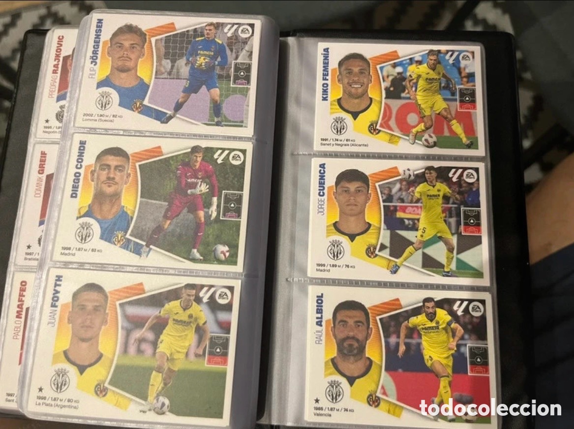 Cromos de f&uacute;tbol: VILLARREAL LIGA ESTE EDICIONES ESTE 2024 2025 24 25 SET EQUIPO COMPLETO