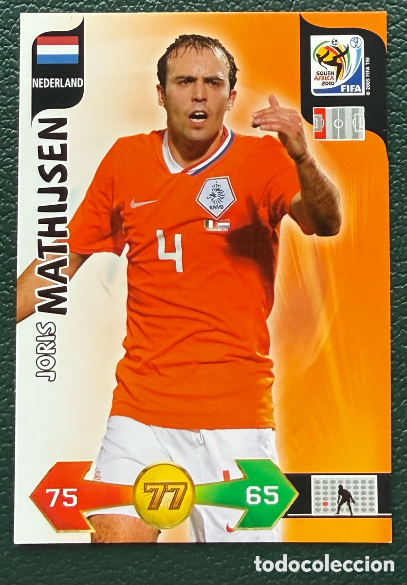 Figurine di Calcio: JORIS MATHIJSEN HOLANDA FICHAS ALBUM ADRENALYN XL MUNDIAL SOUTH AFRICA 2010