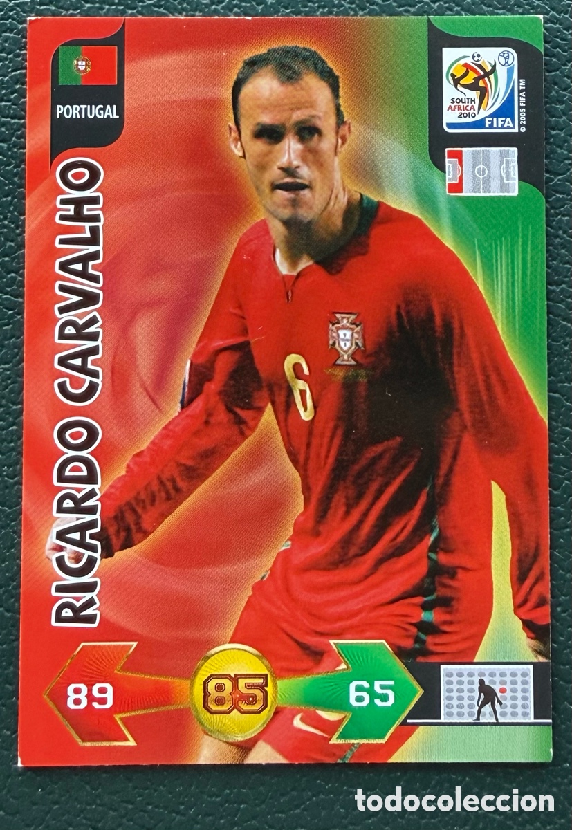 Football Stickers: RICARDO CARVALHO PORTUGAL FICHAS ALBUM ADRENALYN XL MUNDIAL SOUTH AFRICA 2010