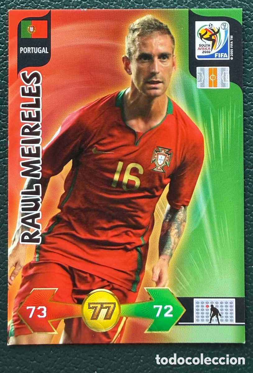 Football Stickers: RAUL MEIRELES PORTUGAL FICHAS ALBUM ADRENALYN XL MUNDIAL SOUTH AFRICA 2010